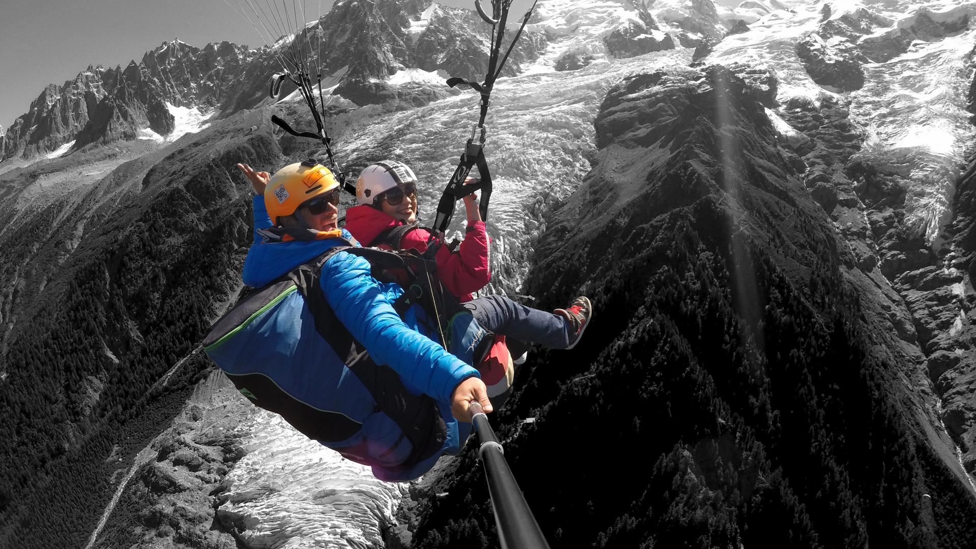 Vol biplace parapente chamonix